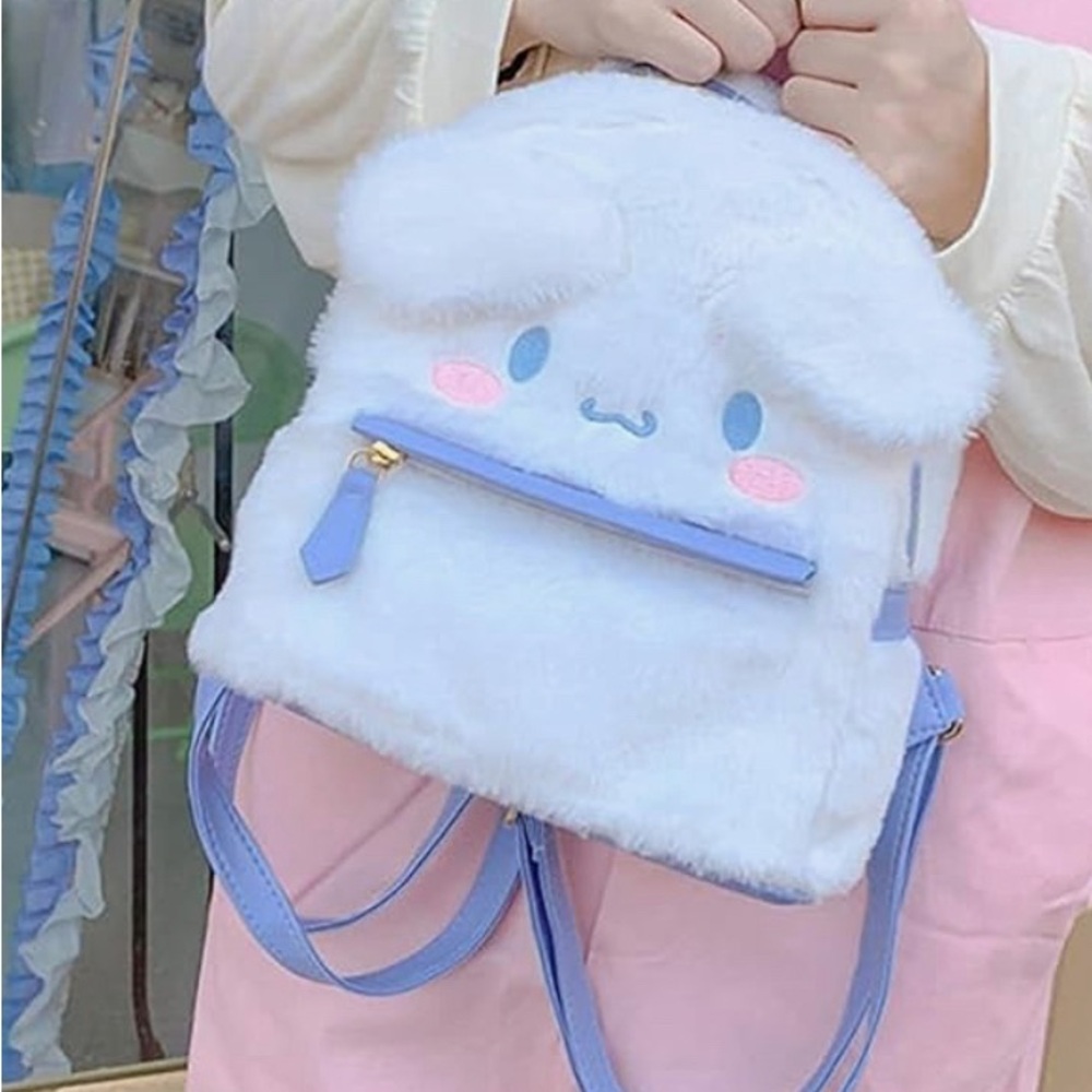 Cinnamoroll plushy, backpack, bag, kids, blue and white - Picture 4 of 7